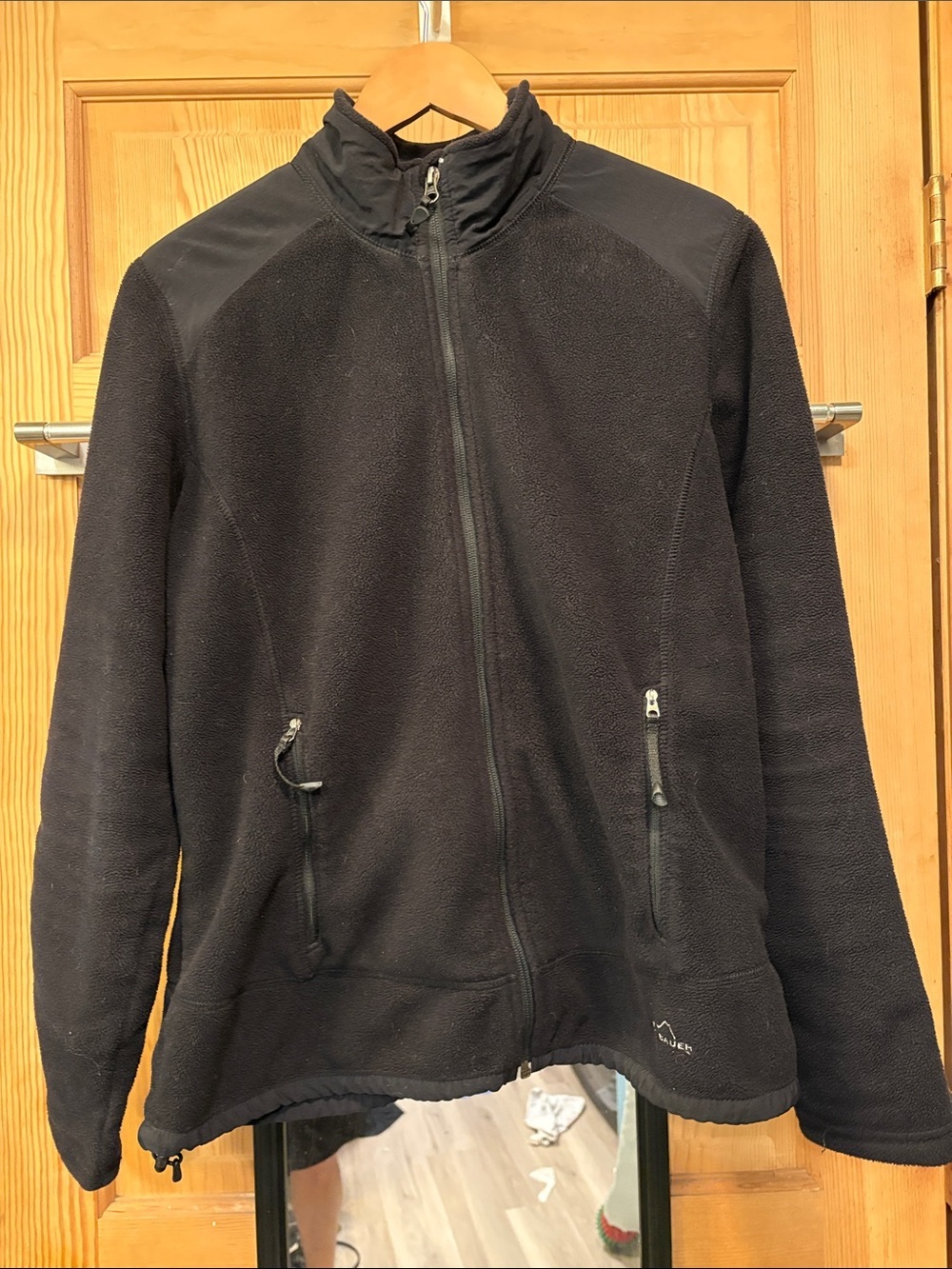 Fleece Mid Weight Full Zip Black Jacket Mens Sz L